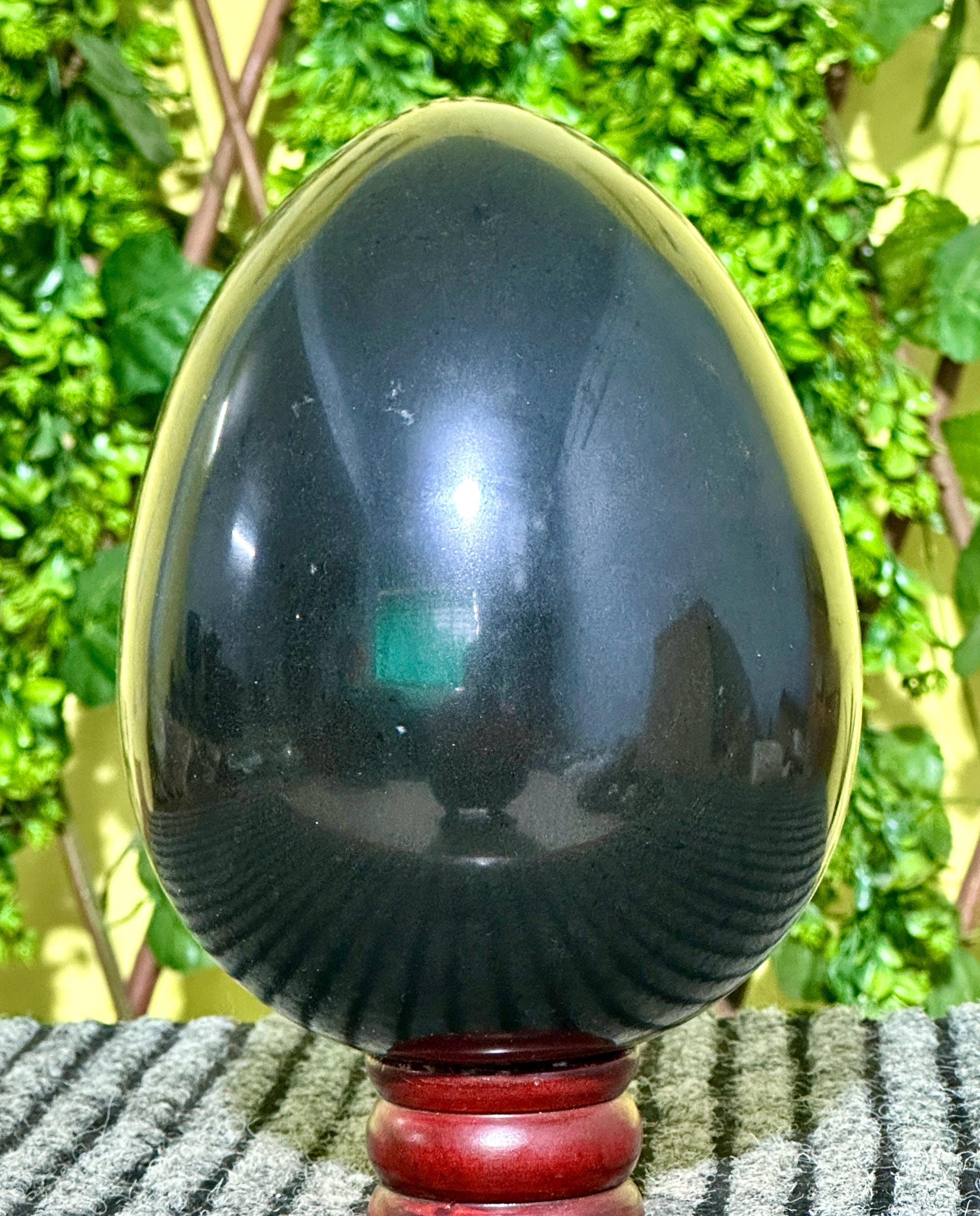 Huge Black Tourmaline Egg: 190mm Healing Crystal Decorative Huge Black Tourmaline Egg: 190mm Healing Crystal Decorative