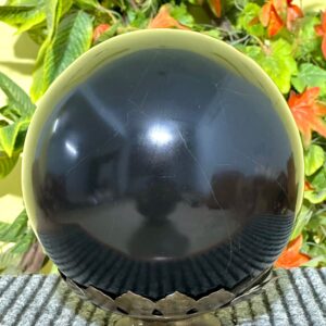 Large 255MM Black Tourmaline Sphere: Metaphysical Healing Stone