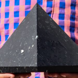Large Black Tourmaline Crystal Pyramid: Spiritual Decor (165MM) Large Black Tourmaline Crystal Pyramid: Spiritual Decor (165MM)