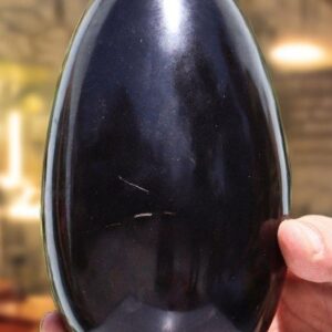 Large Black Tourmaline Egg: Schorl Crystal, Reiki Charged (165MM) Large Black Tourmaline Egg: Schorl Crystal, Reiki Charged (165MM)