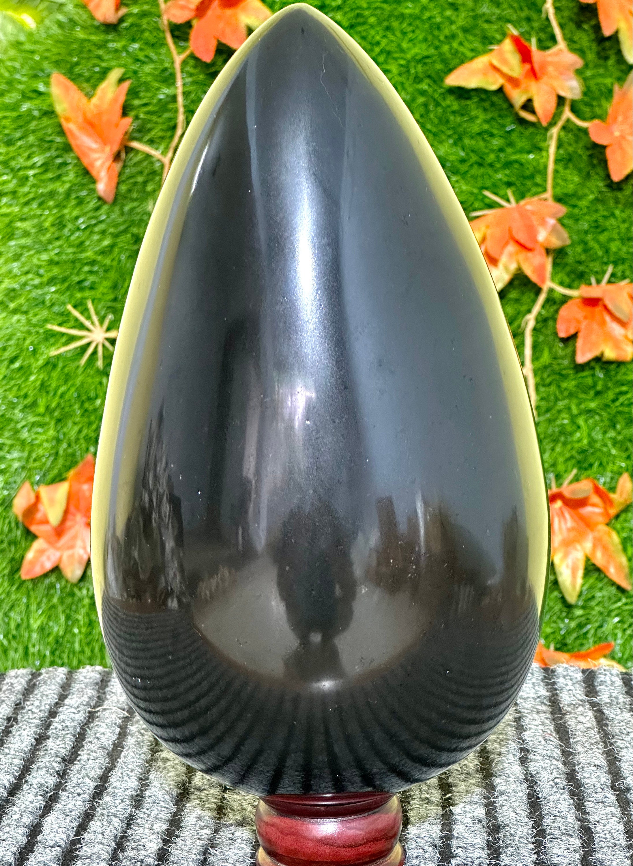 Large Black Tourmaline Egg: Healing Crystal Decorative ( 280mm, 23lbs ) Large Black Tourmaline Egg: Healing Crystal Decorative ( 280mm, 23lbs )