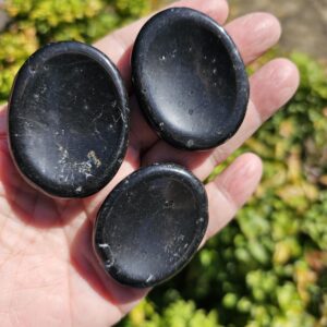 Large Black Tourmaline Worry Stones, Black Tourmaline Pocket Stone, Protection Stone, Tourmaline Palm Stone, Grounding Crystal, EMF Blocking Large Black Tourmaline Worry Stones, Black Tourmaline Pocket Stone, Protection Stone, Tourmaline Palm Stone, Grounding Crystal, EMF Blocking