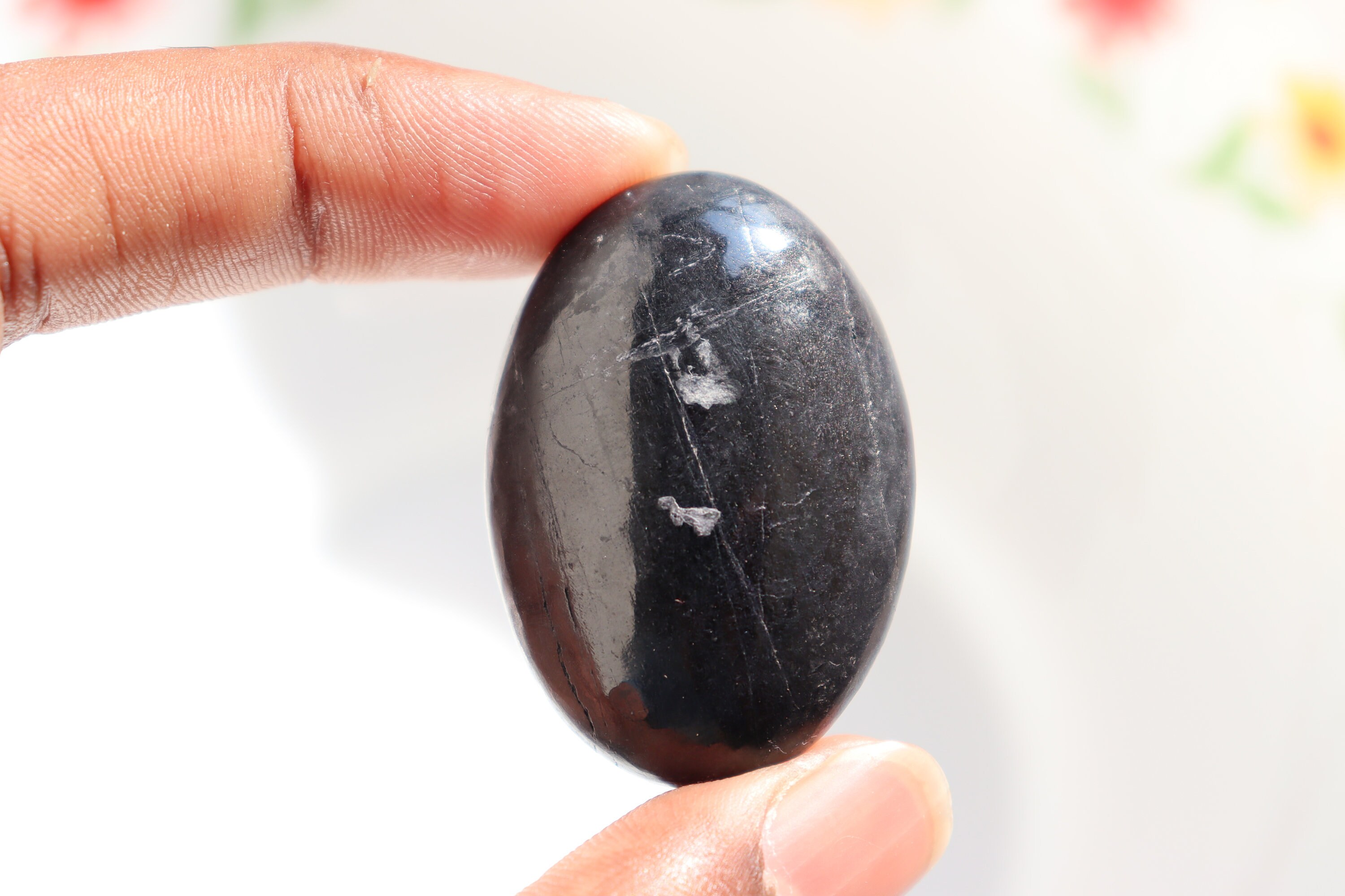 Black Tourmaline Palm Stone, Black Tourmaline Crystal, Black Tourmaline Palmstone, Protection Crystal, Healing Stone, Christmas Gift