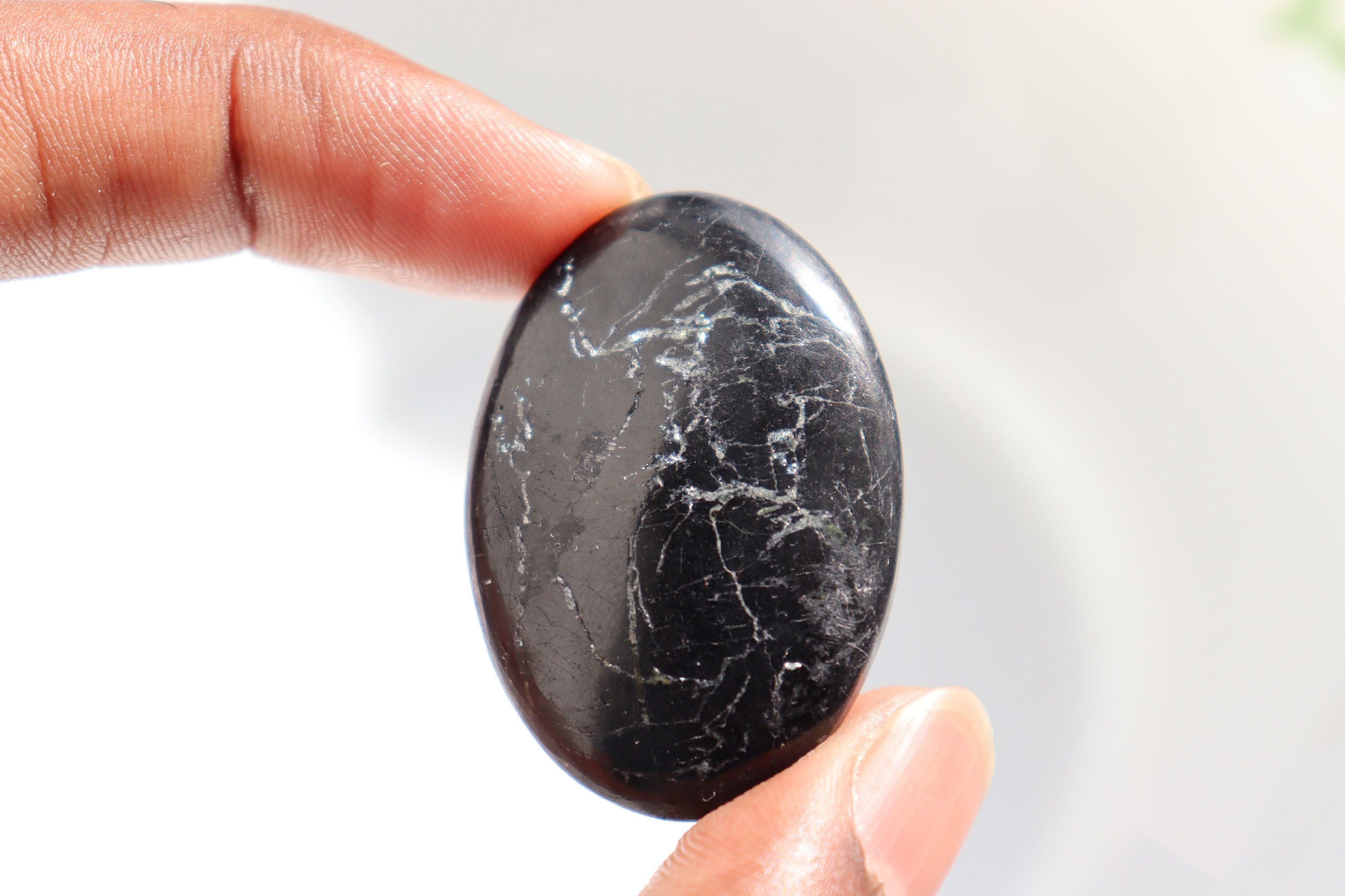 Black Tourmaline Palm Stone, Black Tourmaline Crystal, Black Tourmaline Palmstone, Protection Crystal, Healing Stone, Christmas Gift