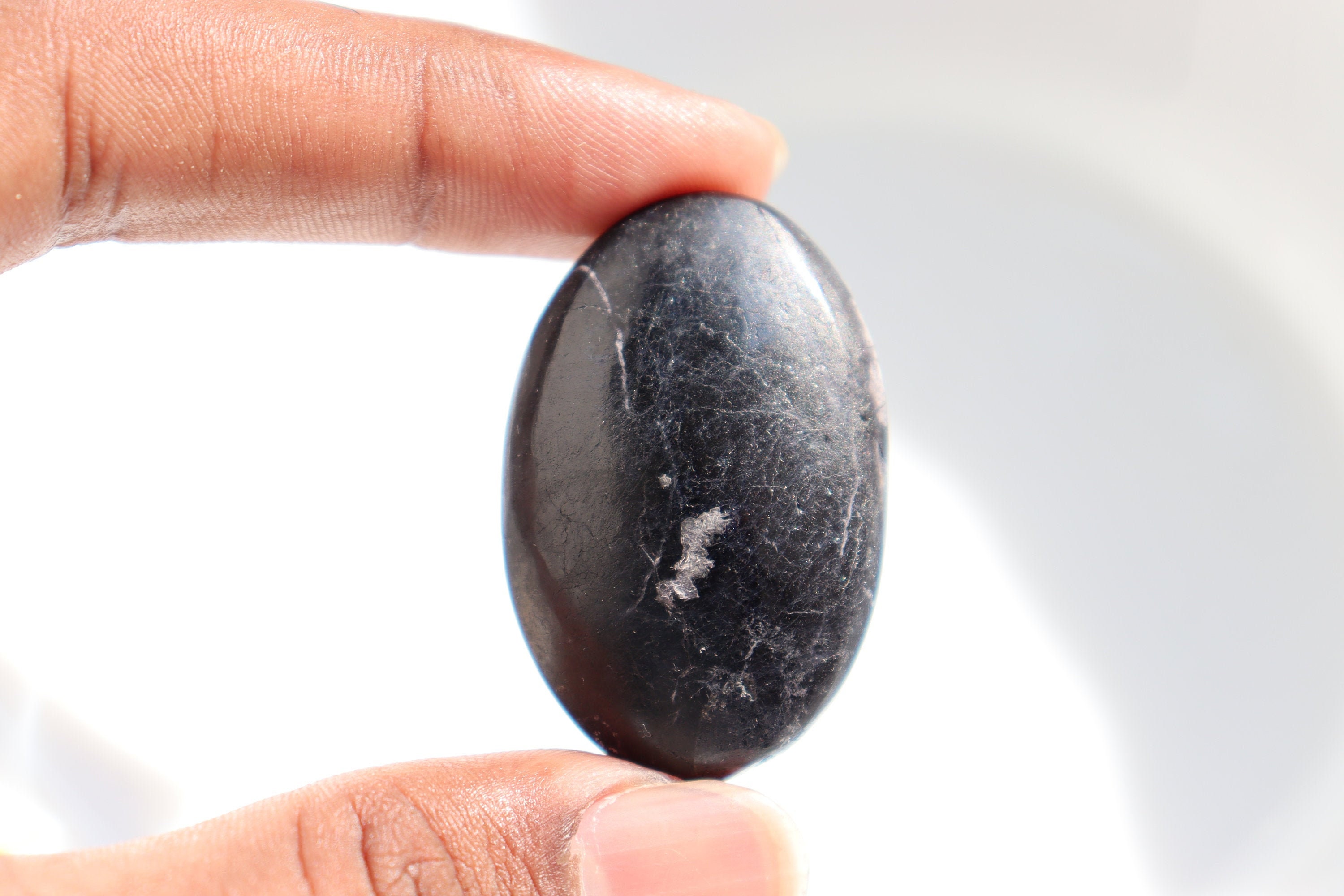 Black Tourmaline Palm Stone, Black Tourmaline Crystal, Black Tourmaline Palmstone, Protection Crystal, Healing Stone, Christmas Gift