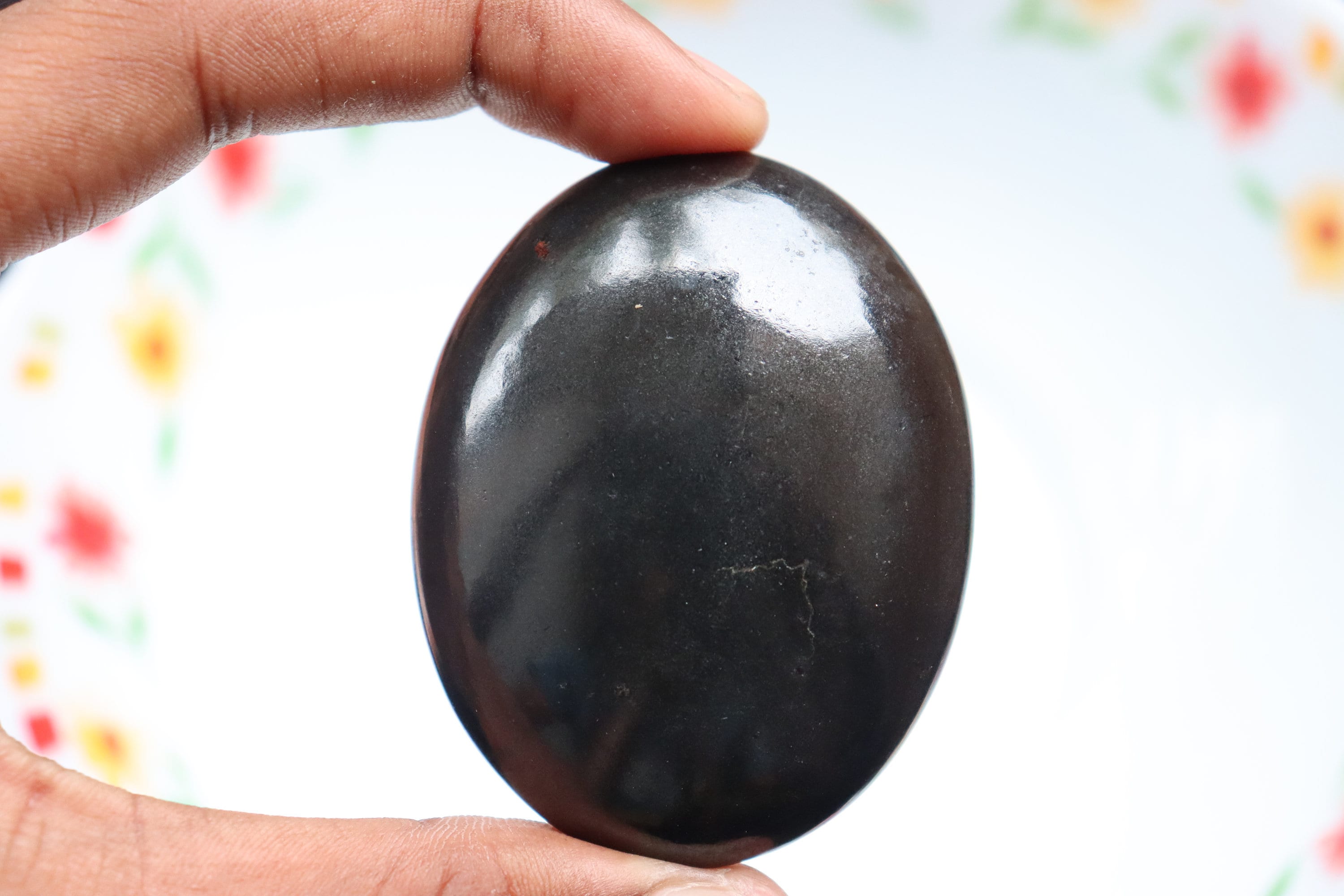Black Tourmaline Palmstome Stone, Black Tourmaline Crystal, Black Tourmaline Palmstone, Protection Crystal, Healing Stone, Christmas Gift