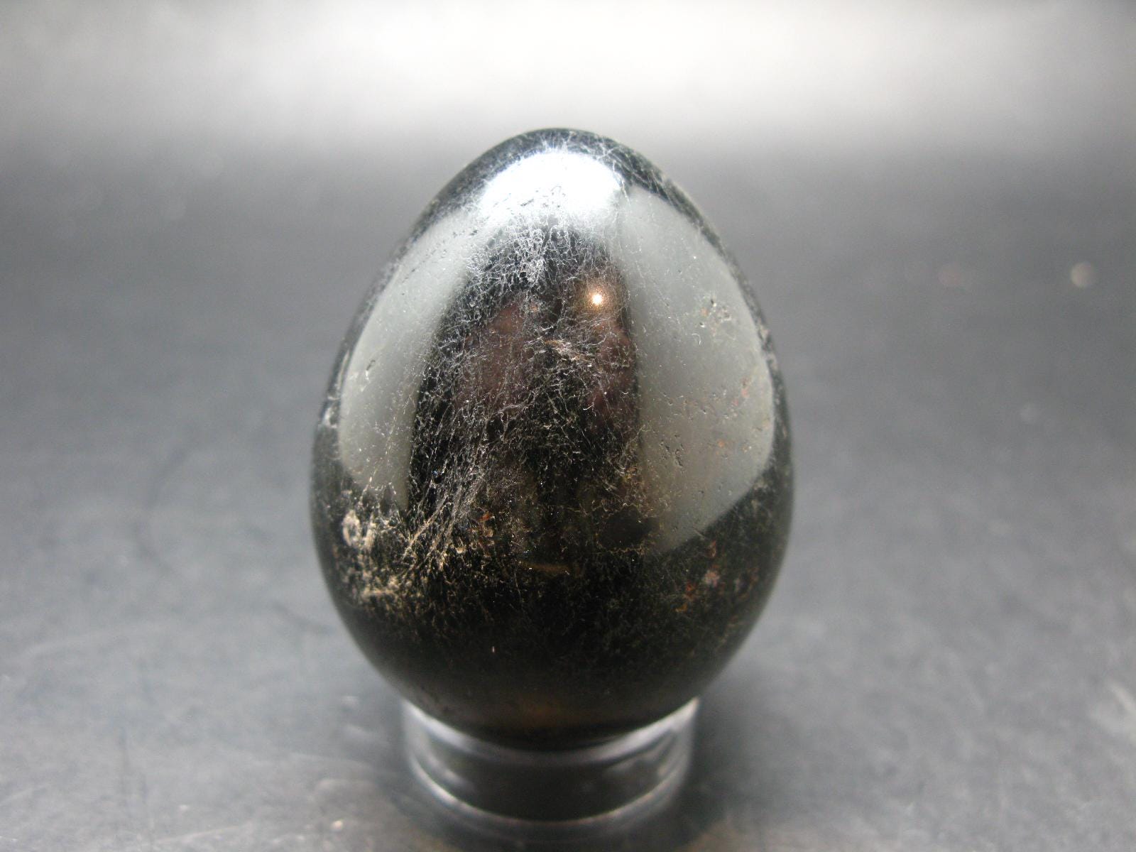 Black Tourmaline Schorl 2.3" Egg From Brazil - 201.24 Grams