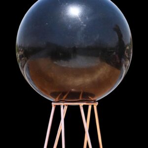 Black Tourmaline Sphere, Large Polished Schorl Crystal Ball, Natural Stone Decor, Gothic Home