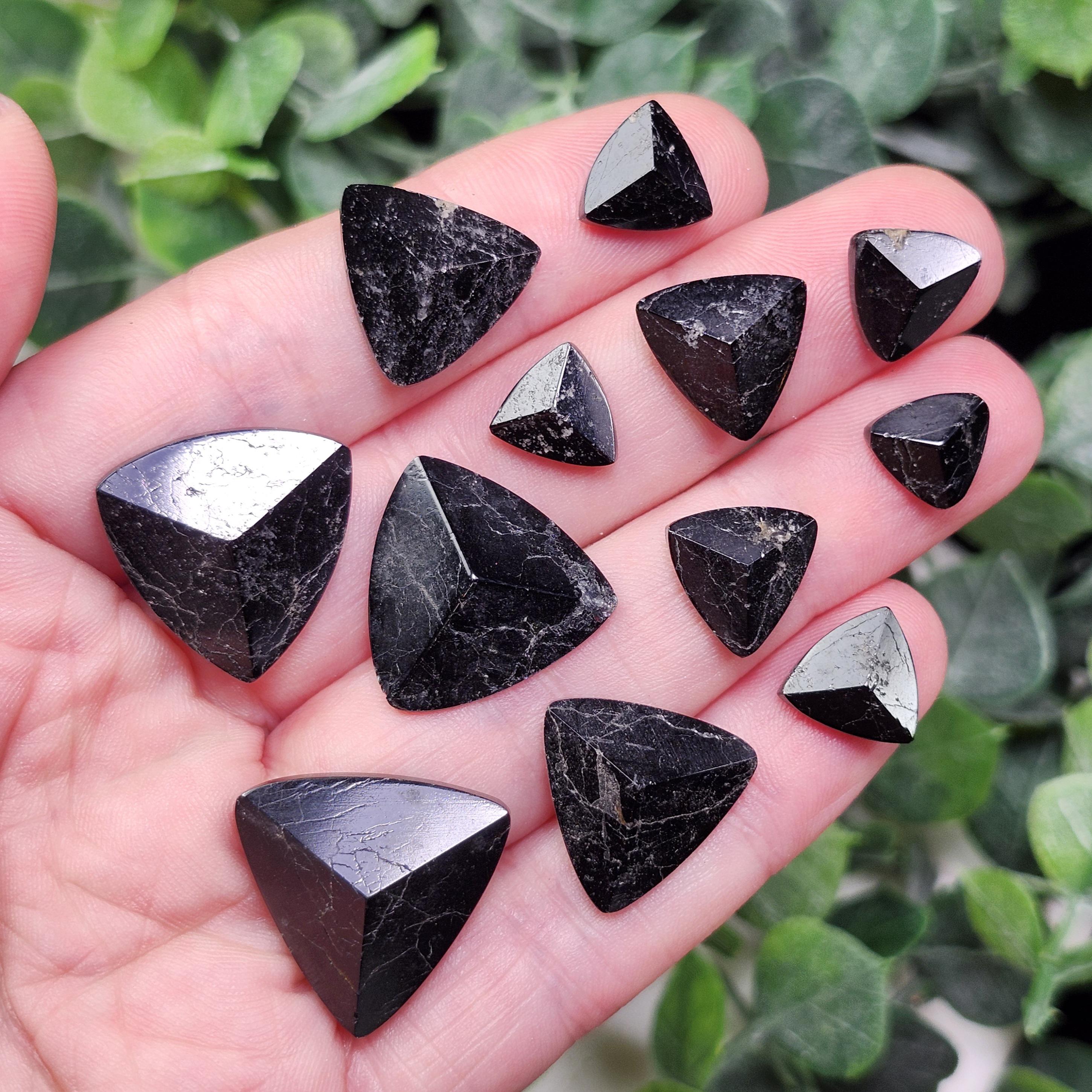 Black Tourmaline Triagonal Pyramid Crystal: Polished Gemstone Black Tourmaline Triagonal Pyramid Crystal: Polished Gemstone