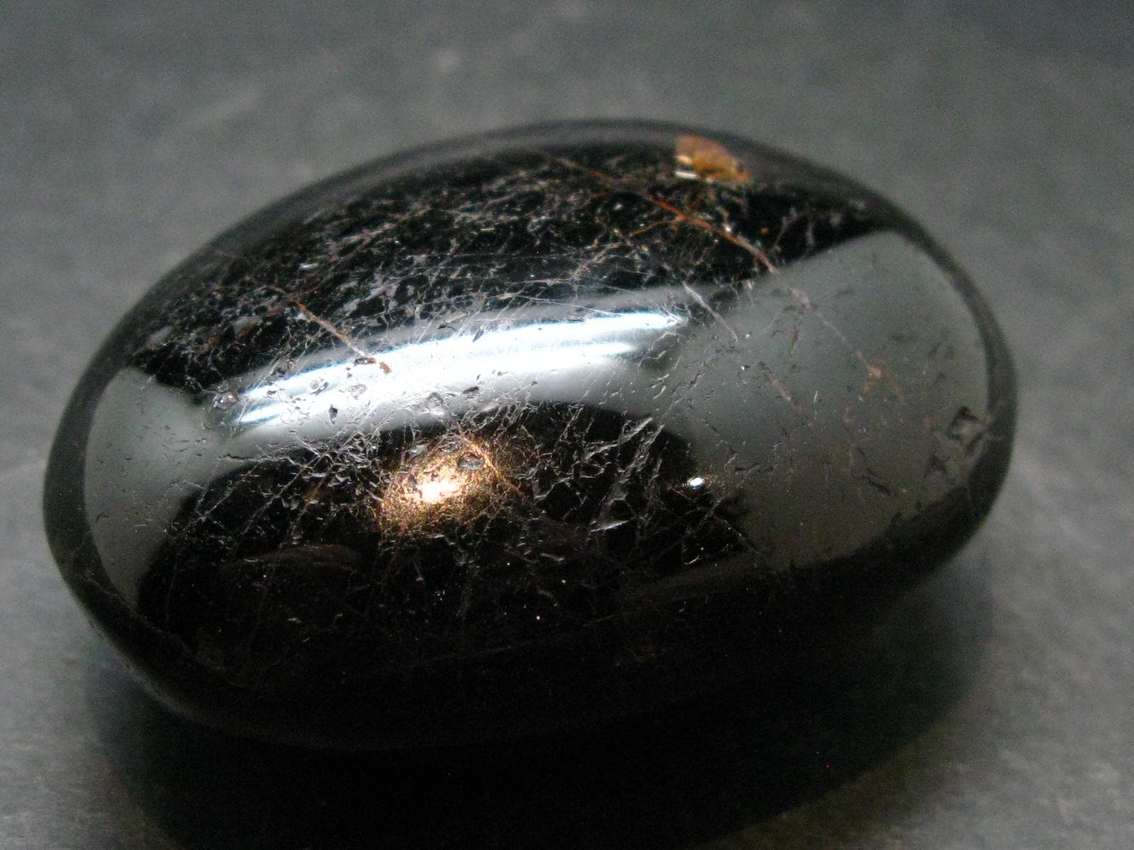 Fine Black Tourmaline Tumbled Stone From Namibia - 2.3"