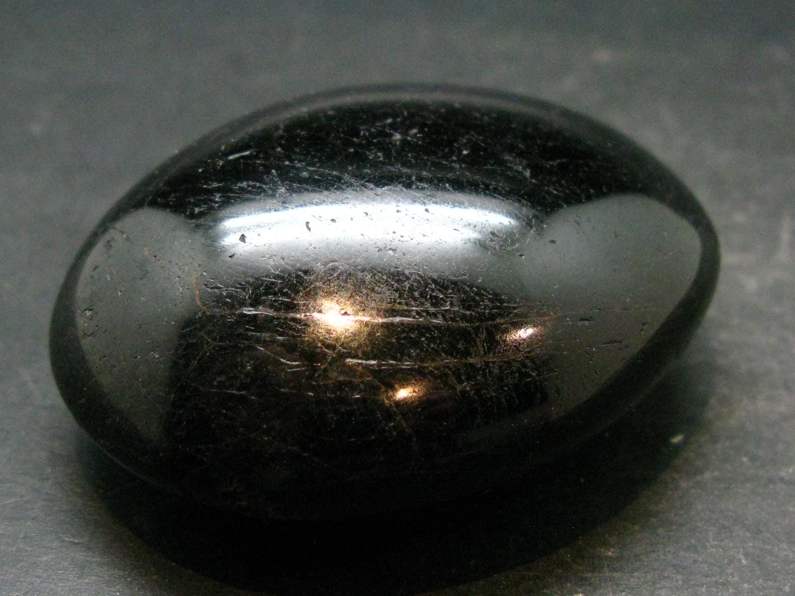 Fine Black Tourmaline Tumbled Stone From Namibia - 2.2"
