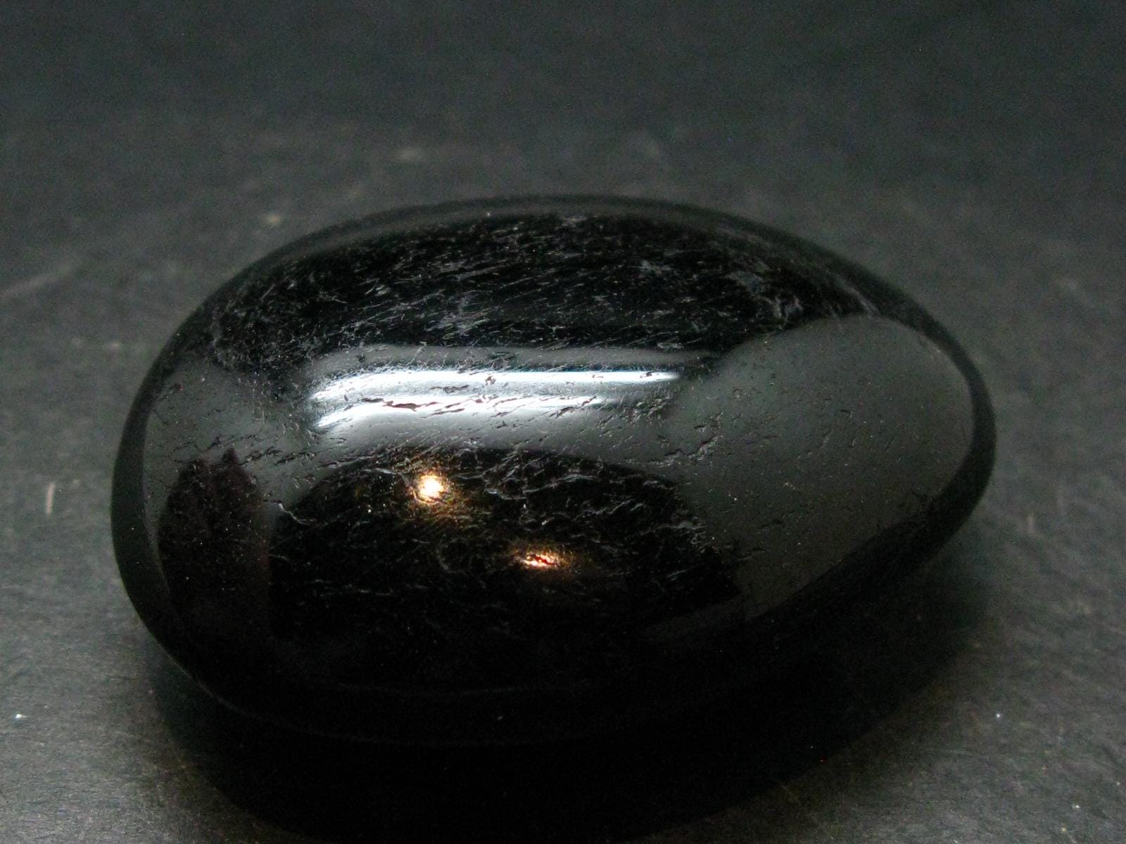 Fine Black Tourmaline Tumbled Stone From Namibia - 2.3"