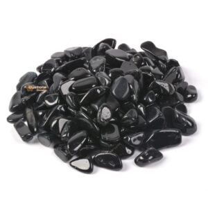 Natural Large Black Tourmaline Chips Crushed Tumbled Stone Crystal Healing Embellishments 100 Grams