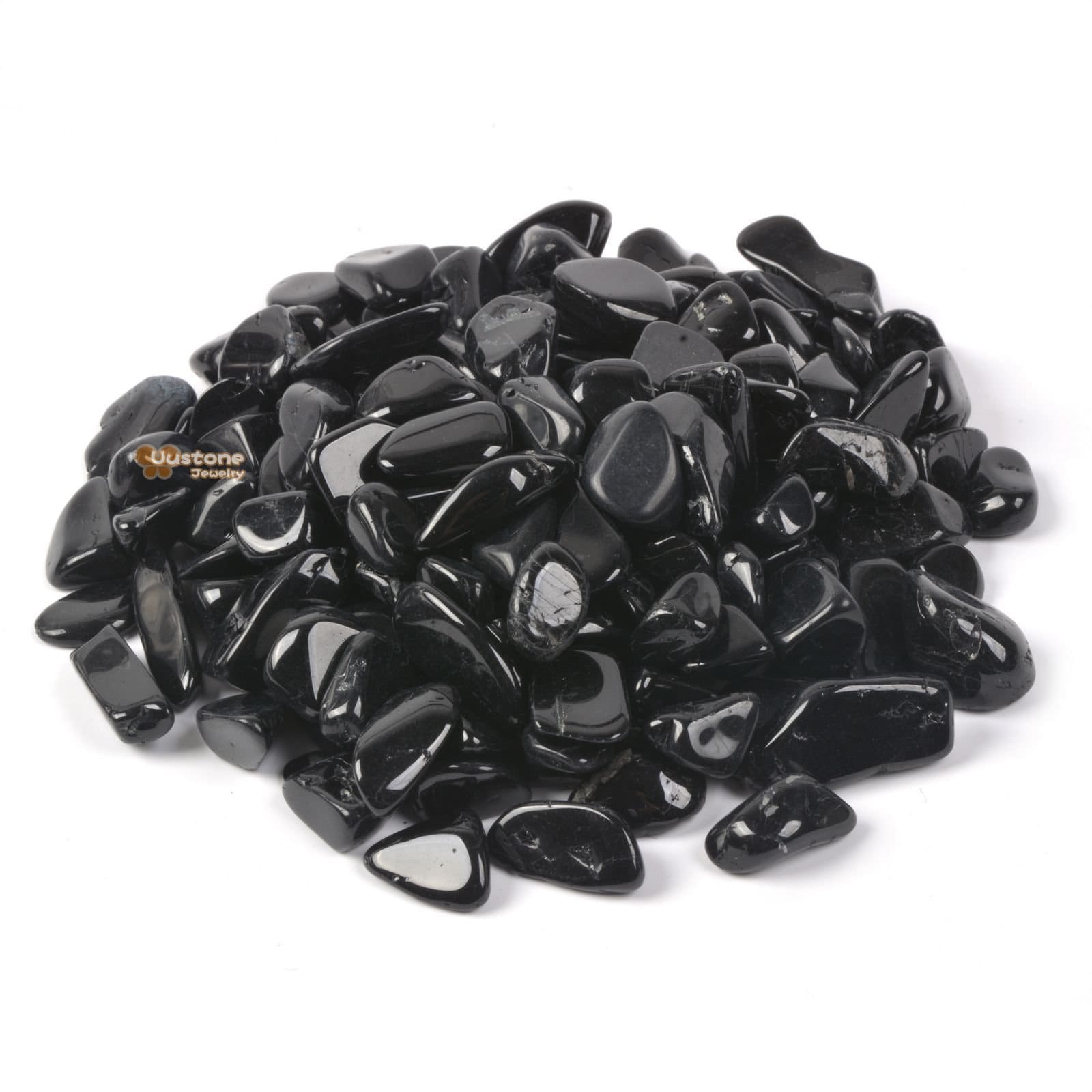 Natural Large Black Tourmaline Chips Crushed Tumbled Stone Crystal Healing Embellishments 100 Grams