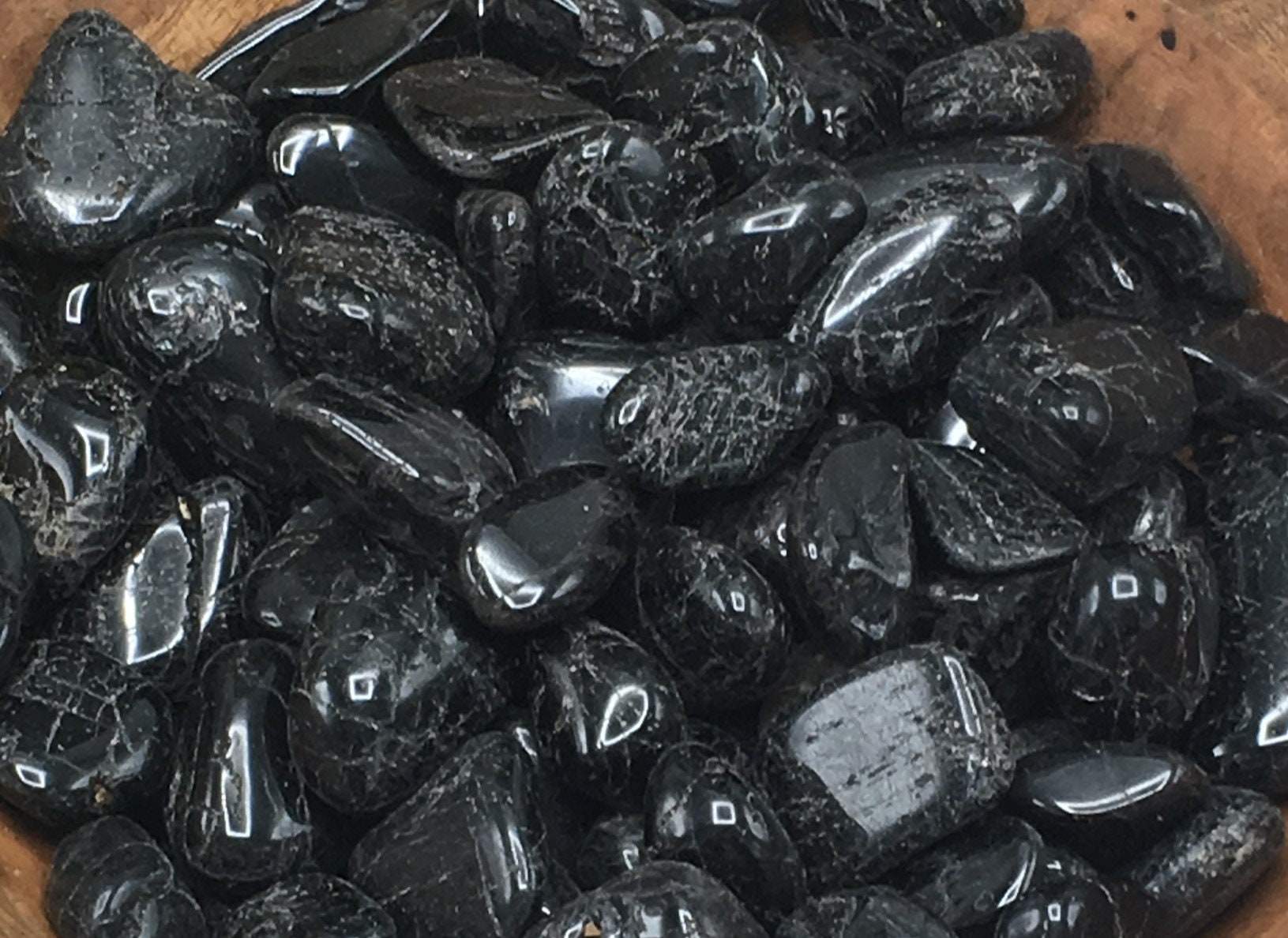 Black Tourmaline Tumbled Stone, Polished Tourmaline Tumbled Crystals, Crystal Grid, Crystal For Protection