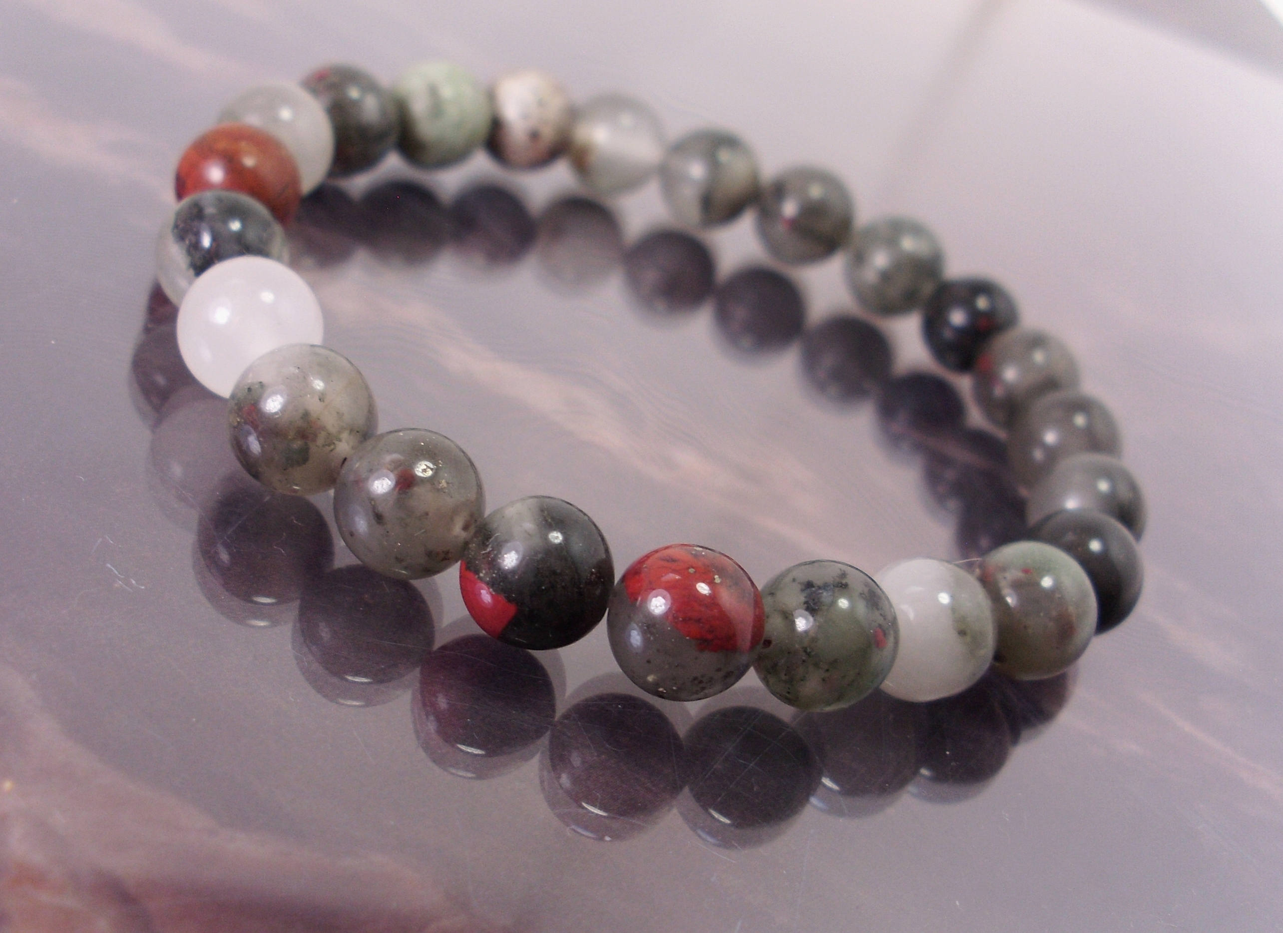 African Bloodstone Bracelet 8mm Or 4mm, Heliotrope Natural Gemstone Bracelet, Unisex Women Men Beaded Bracelet, Gift For Her Him + Gift Bag African Bloodstone Bracelet 8mm Or 4mm, Heliotrope Natural Gemstone Bracelet, Unisex Women Men Beaded Bracelet, Gift For Her Him + Gift Bag