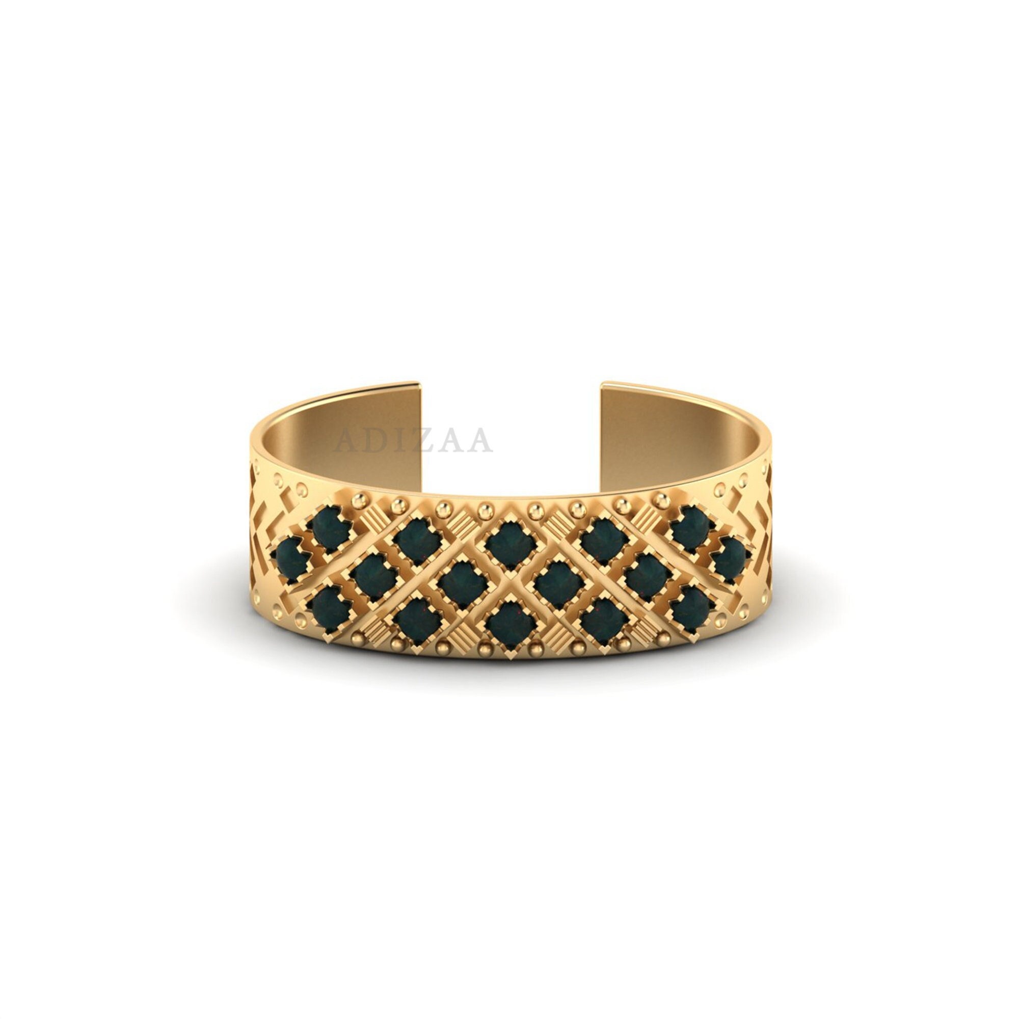 Bloodstone Diagonal Checkers Heavy Cuff Bracelets, V Prong Square Bezel Bangle, 18k Gold Filled Everyday Bangle, Handmade Bangle For Mom Bloodstone Diagonal Checkers Heavy Cuff Bracelets, V Prong Square Bezel Bangle, 18k Gold Filled Everyday Bangle, Handmade Bangle For Mom