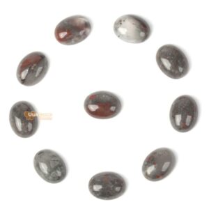 16mm Natural African Bloodstone Gemstone Oval Flatback CAB Cabochon