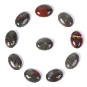 18mm African bloodstone gemstone oval cab cabochon