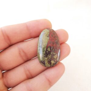 37x22x6 MM Dragon Blood Stone Cabochon Oval Shape 39.2 Carat Gemstone For Jewelry