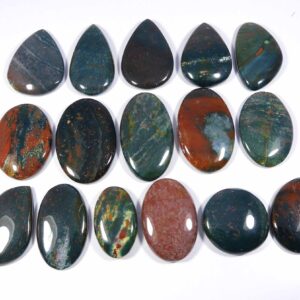 Bloodstone Gemstone. Natural Green Red Bloodstone. Bloodstone Cabochon. Mix Shape Wholesale Bloodstone For Pendant. Variation