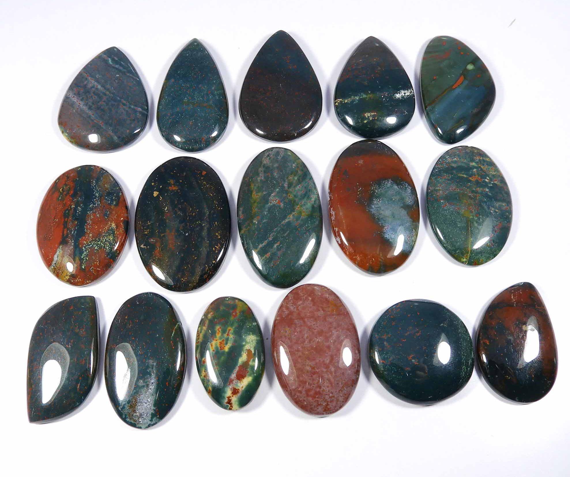 Bloodstone Gemstone. Natural Green Red Bloodstone. Bloodstone Cabochon. Mix Shape Wholesale Bloodstone For Pendant. Variation