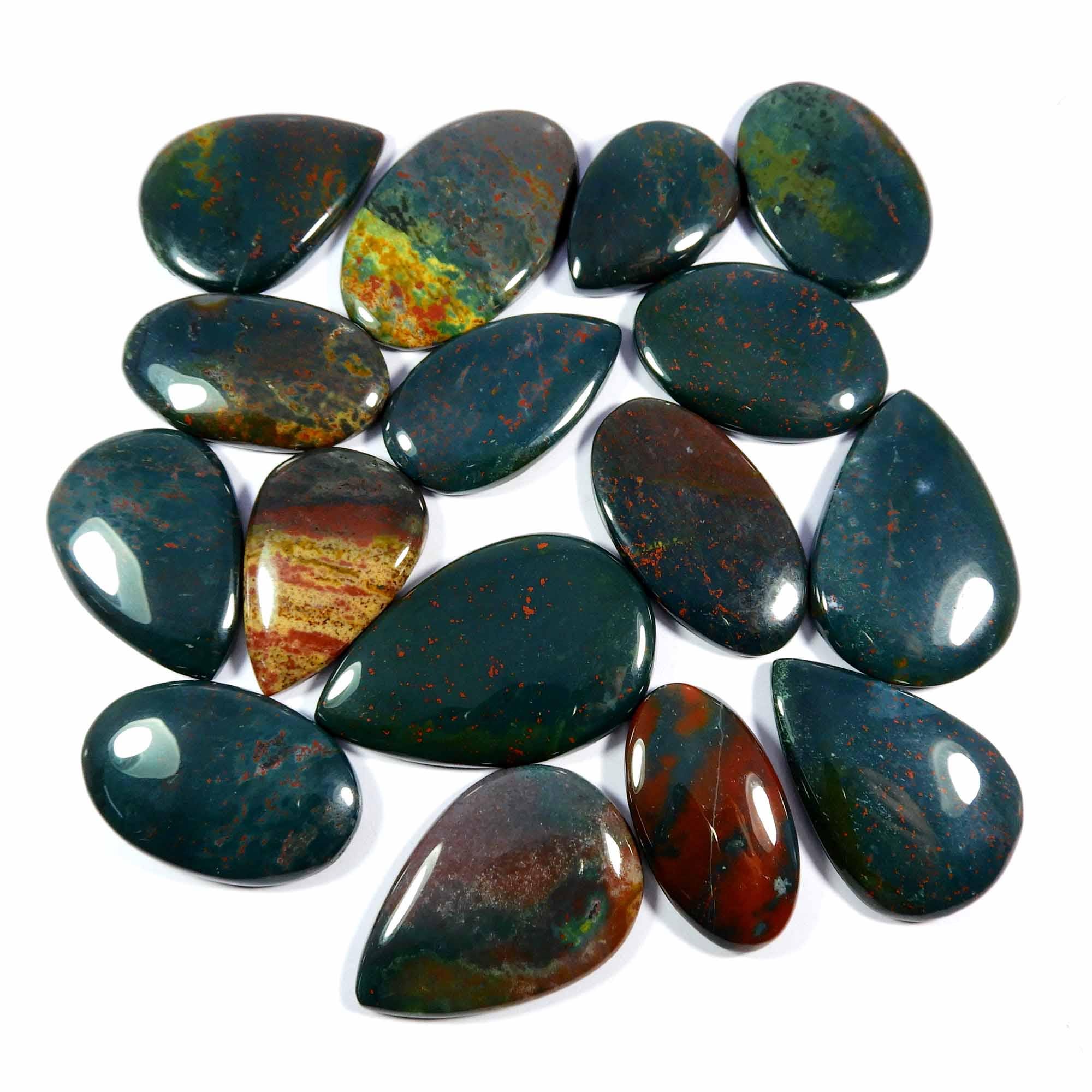 Bloodstone Cabochon. Massive~ Green Red Bloodstone. Natural Bloodstone Gemstone. Wholesale Mix Shape Polished Bloodstone Loose For Jewelry.