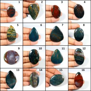 Natural Bloodstone. Bloodstone Gemstone. Charming~ Green Red Bloodstone Cabochon. Mix Shape Bloodstone For Jewelry. Variation