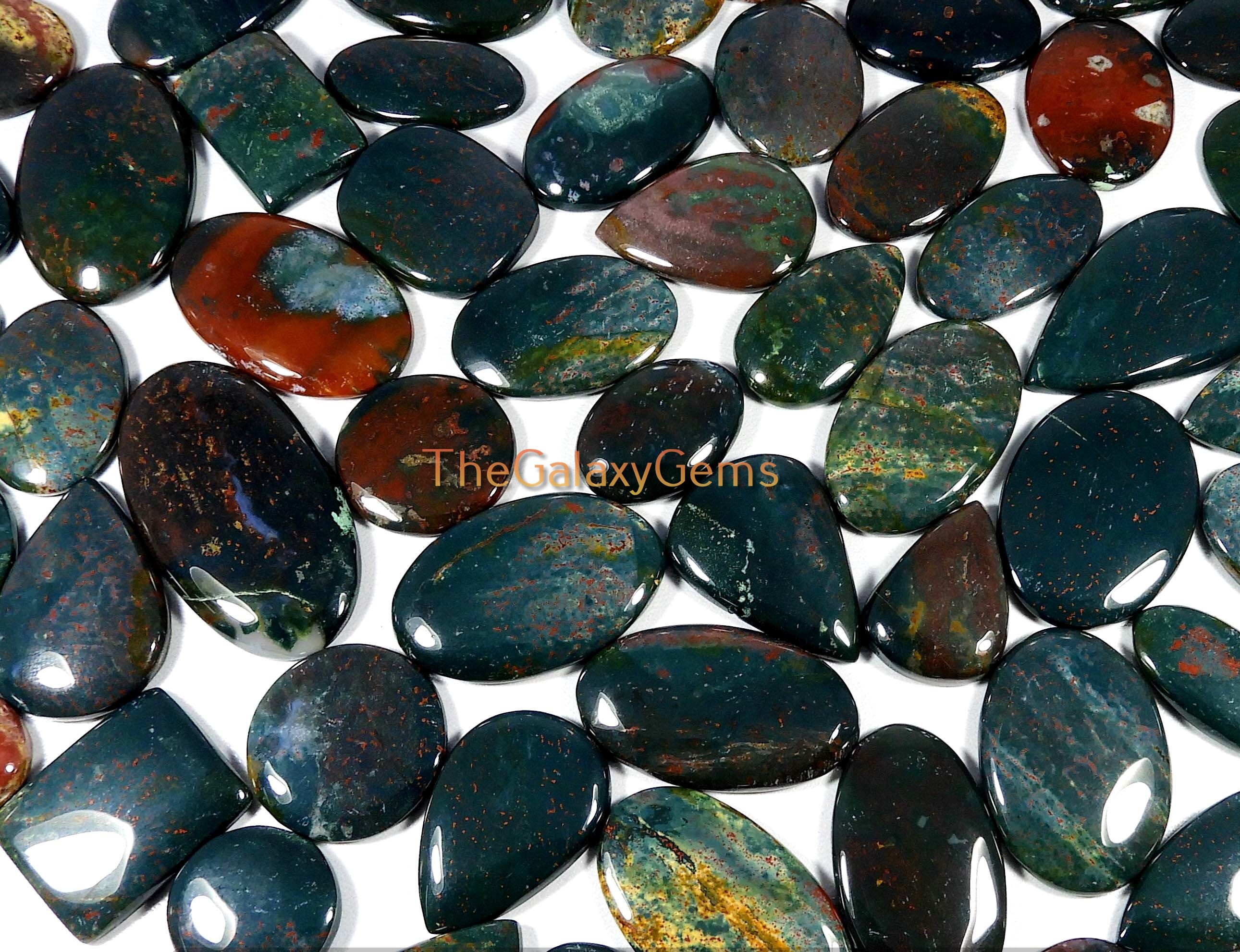 Bloodstone. Natural Green Red Bloodstone. Bloodstone Cabochon Wholesale Lot.. Bloodstone Gemstone. Healing Bloodstone Bulk Lot 1 To 140 Pcs.