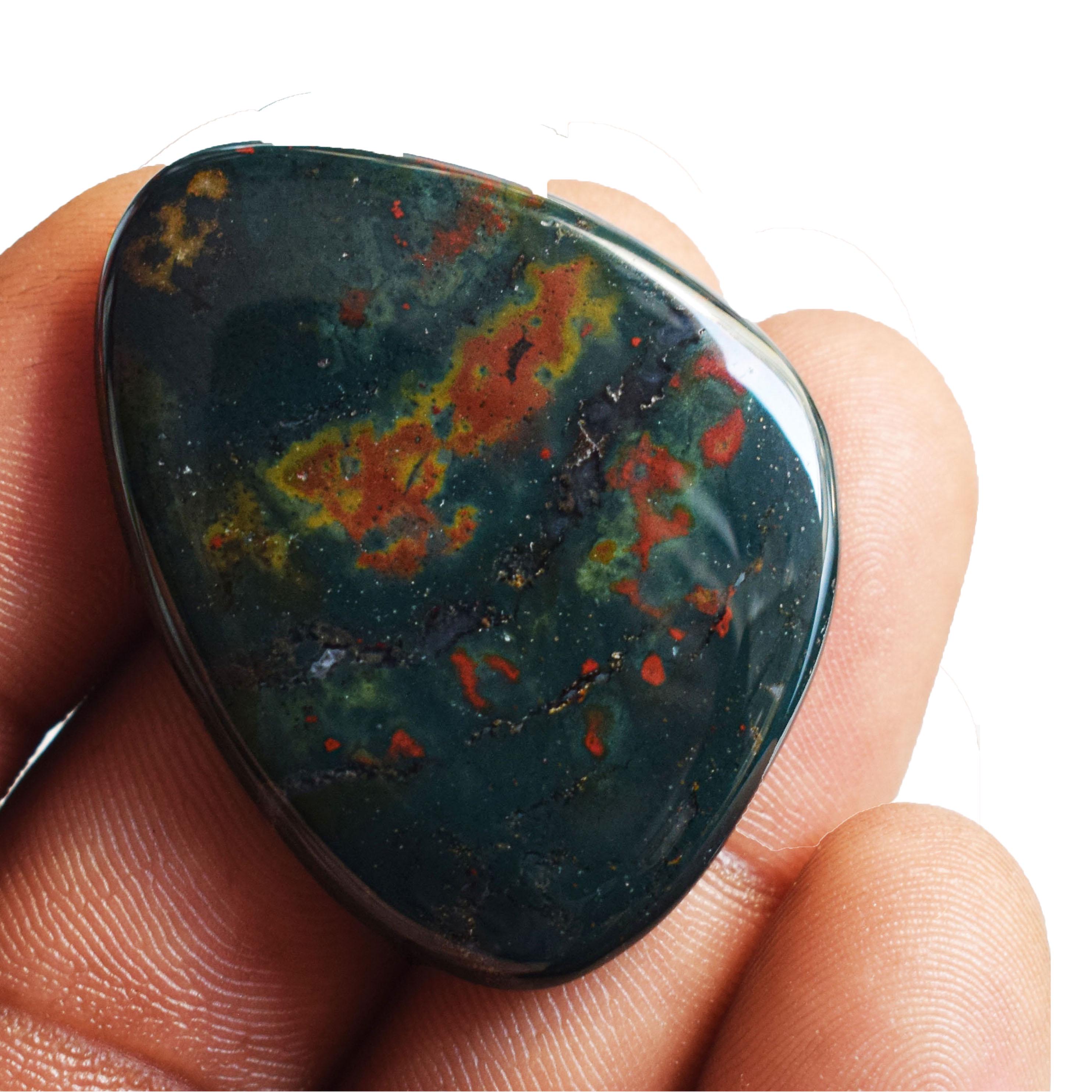 Natural Bloodstone Loose Gemstone Semi Precious Smooth Dragon Blood Stone Gemstone Cabochon Gemstone For Jewelry Making