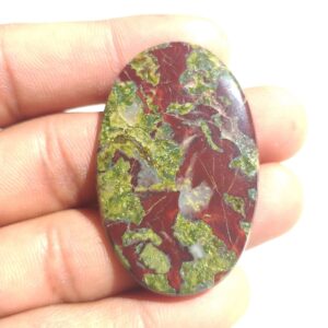Oval Dragon Blood Stone Cabochon, Pendant Gemstone (47x30x4 MM)