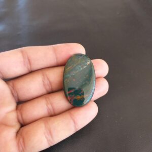 Pear Shape Bloodstone Cabochon: 45 Carat Gemstone, 40x25x5mm