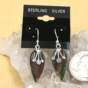 Blood Stone Jasper Charm Earrings