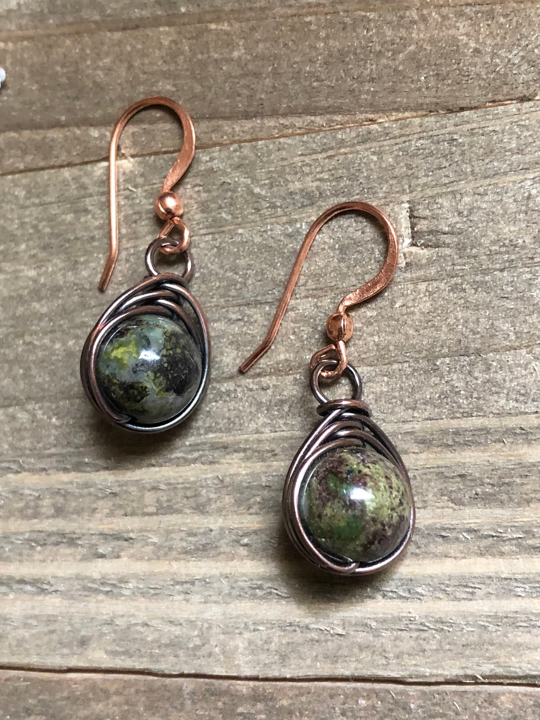 Dragon Bloodstone Earrings Dragon Bloodstone Earrings