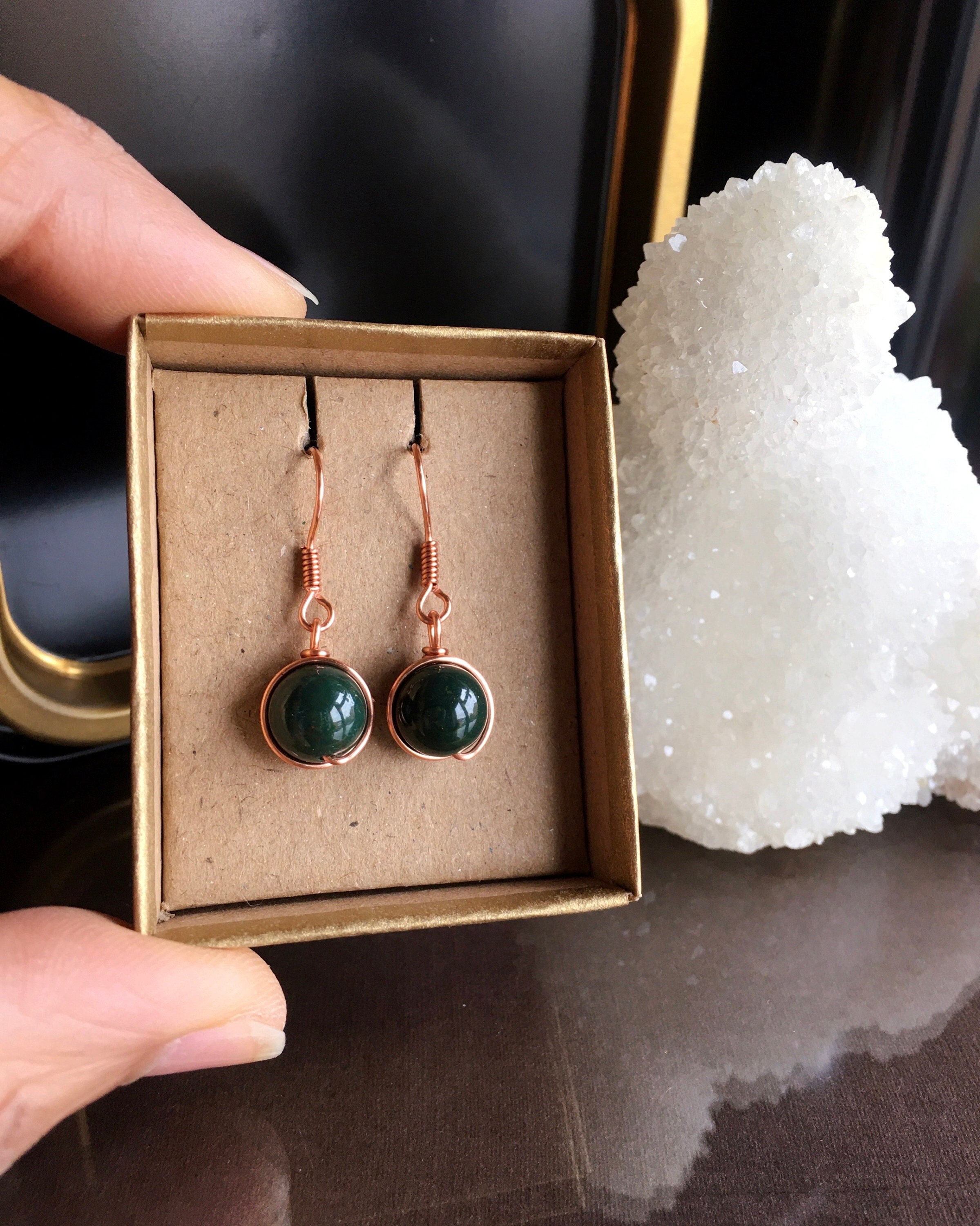 Bloodstone Earrings, Bloodstone Jewelry, Bloodstone Jewellery