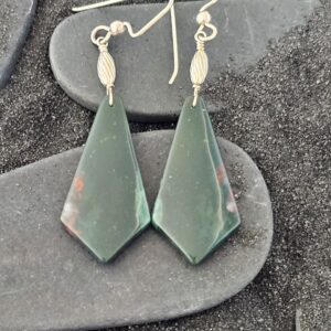 Sterling Silver Bloodstone Earrings