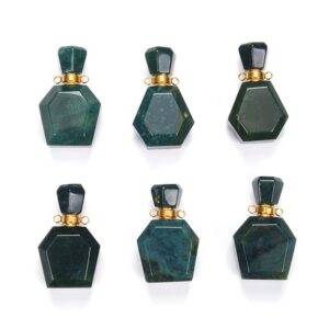 35X21X12MM Natural African Blood Stone Gemstone Perfume Bottle Pendant Faceted, Essential Oil Bottle Beads 1 Bead (80017229-P70) 35X21X12MM Natural African Blood Stone Gemstone Perfume Bottle Pendant Faceted, Essential Oil Bottle Beads 1 Bead (80017229-P70)