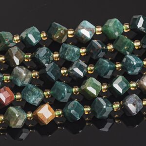 8MM Dark green Blood Stone Beads Grade AAA Genuine Natural Gemstone Faceted Cube Loose Beads 15"/7.5" Bulk Lot Options (126586) 8MM Dark green Blood Stone Beads Grade AAA Genuine Natural Gemstone Faceted Cube Loose Beads 15"/7.5" Bulk Lot Options (126586)