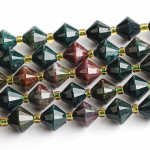8MM Green Brown Blood Stone Beads Grade AA Genuine Natural Gemstone Bicone Faceted Loose Beads 15"/7.5" Bulk Lot Options 8MM Green Brown Blood Stone Beads Grade AA Genuine Natural Gemstone Bicone Faceted Loose Beads 15"/7.5" Bulk Lot Options
