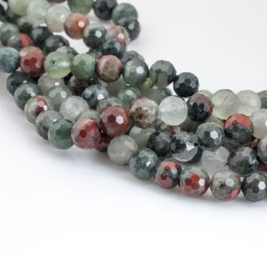 Natural BloodStone Blood Stone Beads - Diamond Cut Faceted Round - 6mm 8mm 10mm or 12mm - Full 15.5" 15.5 inch strands Gemstone Beads Natural BloodStone Blood Stone Beads - Diamond Cut Faceted Round - 6mm 8mm 10mm or 12mm - Full 15.5" 15.5 inch strands Gemstone Beads