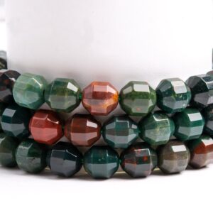 Natural Dark Green Blood Stone Gemstone Grade Aaa Faceted Bicone Barrel Drum 8mm Loose Beads Natural Dark Green Blood Stone Gemstone Grade Aaa Faceted Bicone Barrel Drum 8mm Loose Beads