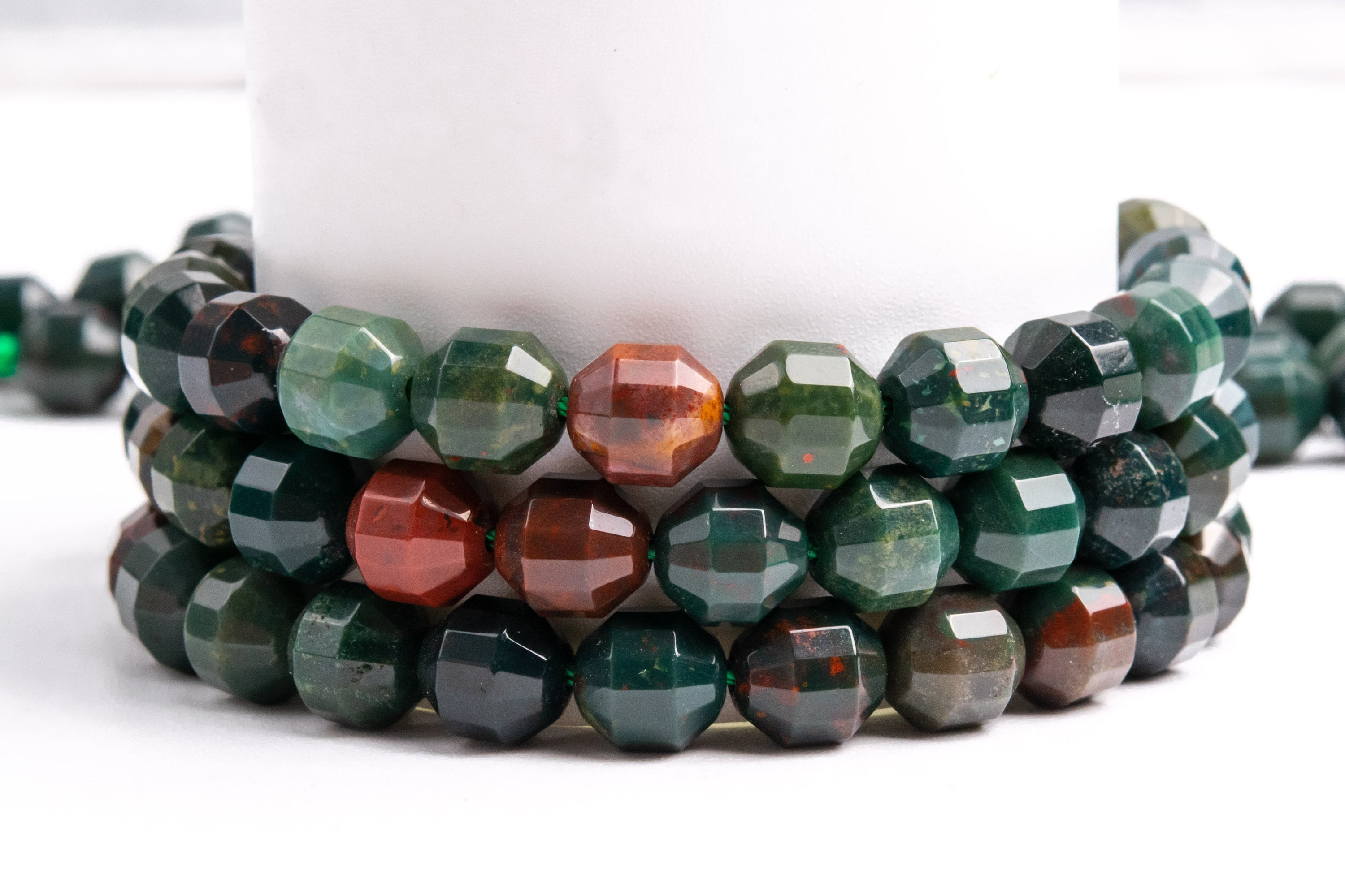 Natural Dark Green Blood Stone Gemstone Grade Aaa Faceted Bicone Barrel Drum 8mm Loose Beads Natural Dark Green Blood Stone Gemstone Grade Aaa Faceted Bicone Barrel Drum 8mm Loose Beads