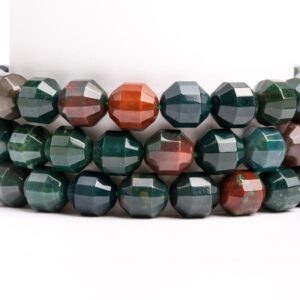 Natural Dark Green Blood Stone Gemstone Grade Aaa Faceted Bicone Barrel Drum 10x9mm Loose Beads Natural Dark Green Blood Stone Gemstone Grade Aaa Faceted Bicone Barrel Drum 10x9mm Loose Beads