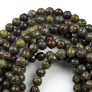 Natural Faceted Dragon Bloodstone Blood Stone Jasper, High Quality in Faceted Round, 6mm 8mm 10mm 12mm- Full 15.5 Inch - Gemstone Beads Natural Faceted Dragon Bloodstone Blood Stone Jasper, High Quality in Faceted Round, 6mm 8mm 10mm 12mm- Full 15.5 Inch - Gemstone Beads