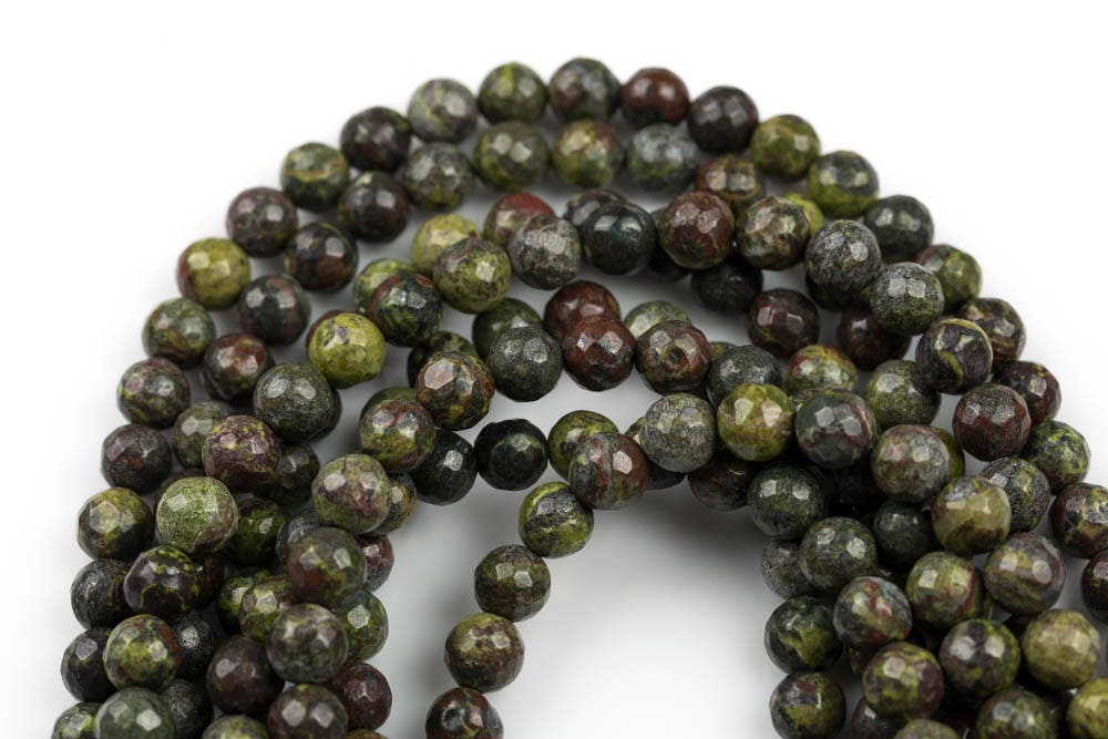 Natural Faceted Dragon Bloodstone Blood Stone Jasper, High Quality In Faceted Round, 6mm 8mm 10mm 12mm- Full 15.5 Inch - Gemstone Beads Natural Faceted Dragon Bloodstone Blood Stone Jasper, High Quality In Faceted Round, 6mm 8mm 10mm 12mm- Full 15.5 Inch - Gemstone Beads