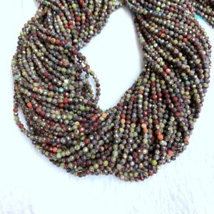 Natural Dragon Blood Jasper Beads Micro Faceted 2mm 3mm 4mm, Tiny Bloodstone Jasper Beads, Small Gemstone Spacers, Delicate Bead for Jewelry Natural Dragon Blood Jasper Beads Micro Faceted 2mm 3mm 4mm, Tiny Bloodstone Jasper Beads, Small Gemstone Spacers, Delicate Bead for Jewelry