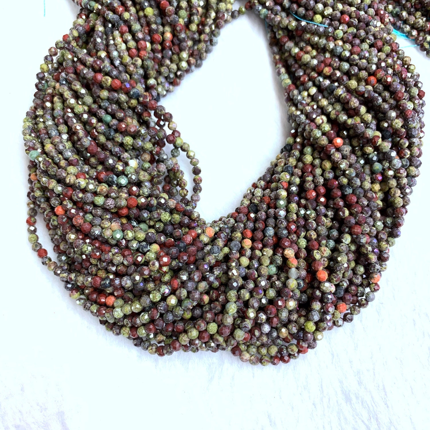 Natural Dragon Blood Jasper Beads Micro Faceted 2mm 3mm 4mm, Tiny Bloodstone Jasper Beads, Small Gemstone Spacers, Delicate Bead For Jewelry Natural Dragon Blood Jasper Beads Micro Faceted 2mm 3mm 4mm, Tiny Bloodstone Jasper Beads, Small Gemstone Spacers, Delicate Bead For Jewelry