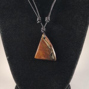 Bloodstone Adjustable Leather Necklace Handmade by Chris Hay