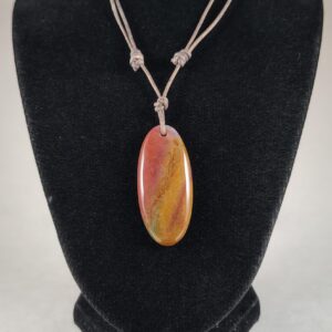 Bloodstone Adjustable Leather Necklace Handmade by Chris Hay Bloodstone Adjustable Leather Necklace Handmade by Chris Hay