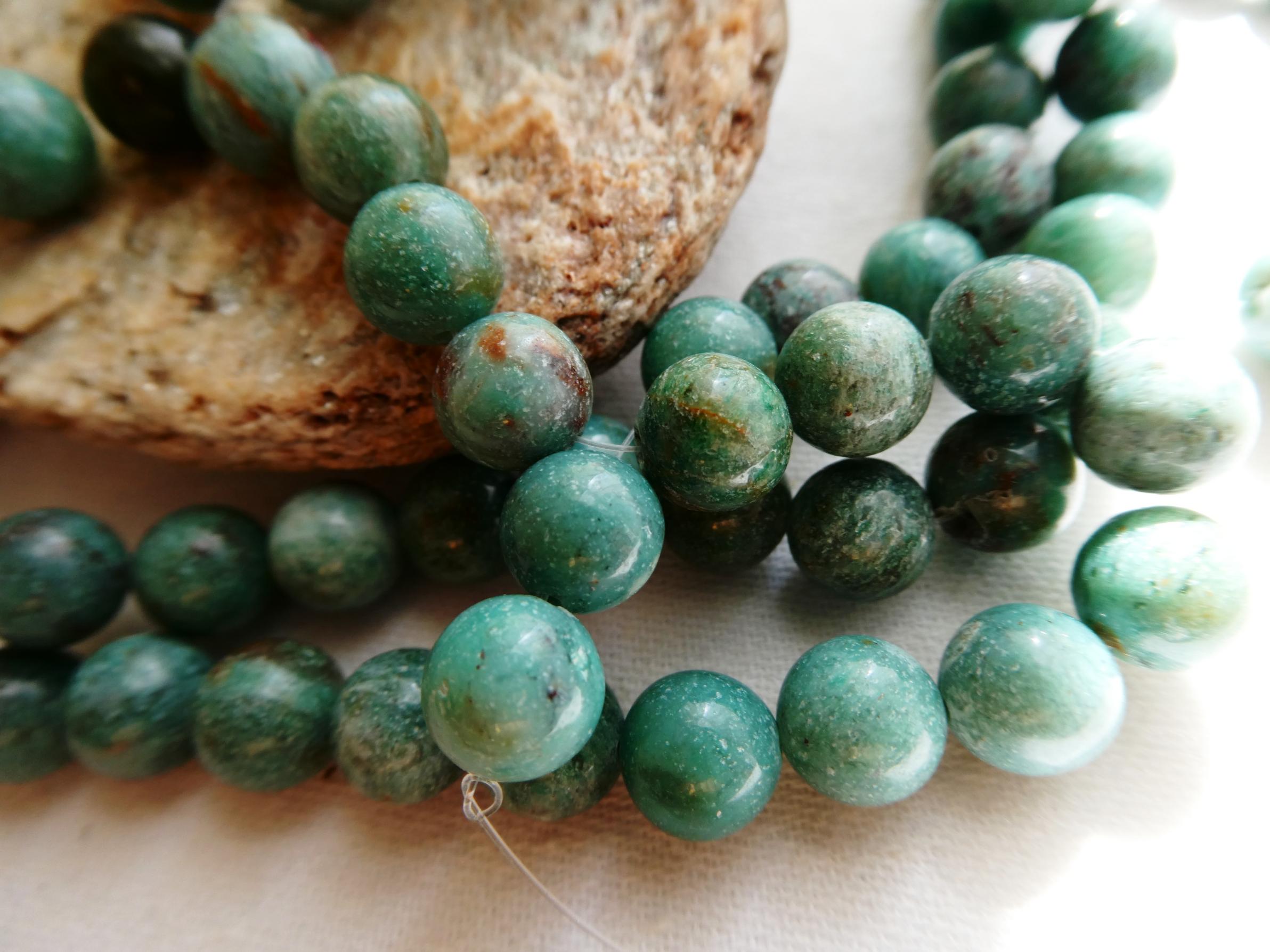 Australian Bloodstone Round 8mm Beads- 6in Strand Gemstone -necklace Jewelry Making-craft Beads